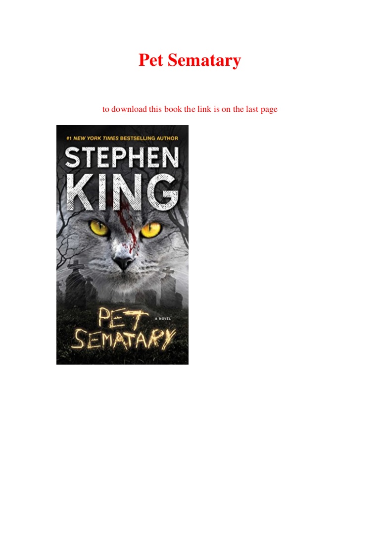 Pet sematary stephen king book